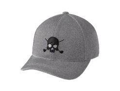 Volvik Golf Embroidered Skull Cap -Fine Golf Store 0003 Skull embroidery cap grey