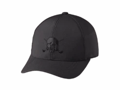 Volvik Golf Embroidered Skull Cap -Fine Golf Store 0004 Skull embroidery cap black