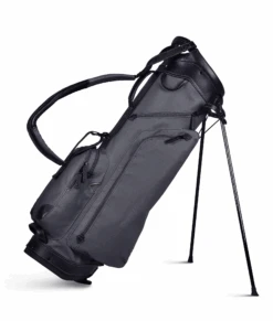 Sun Mountain Golf Canvas & Leather Carry Stand Bag -Fine Golf Store 190735CanvasLeatherStandSlate Black