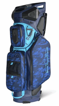 Sun Mountain 2023 Boom Bag Golf Cart Bag With Speakers -Fine Golf Store 2023 BoomCart 230394 navy navy camo ocean