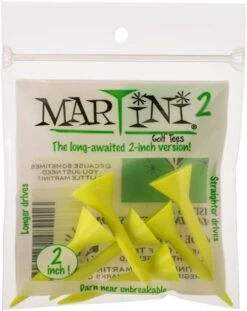 Martini Tees - 2" - 6 Pack -Fine Golf Store 2inch Yellow