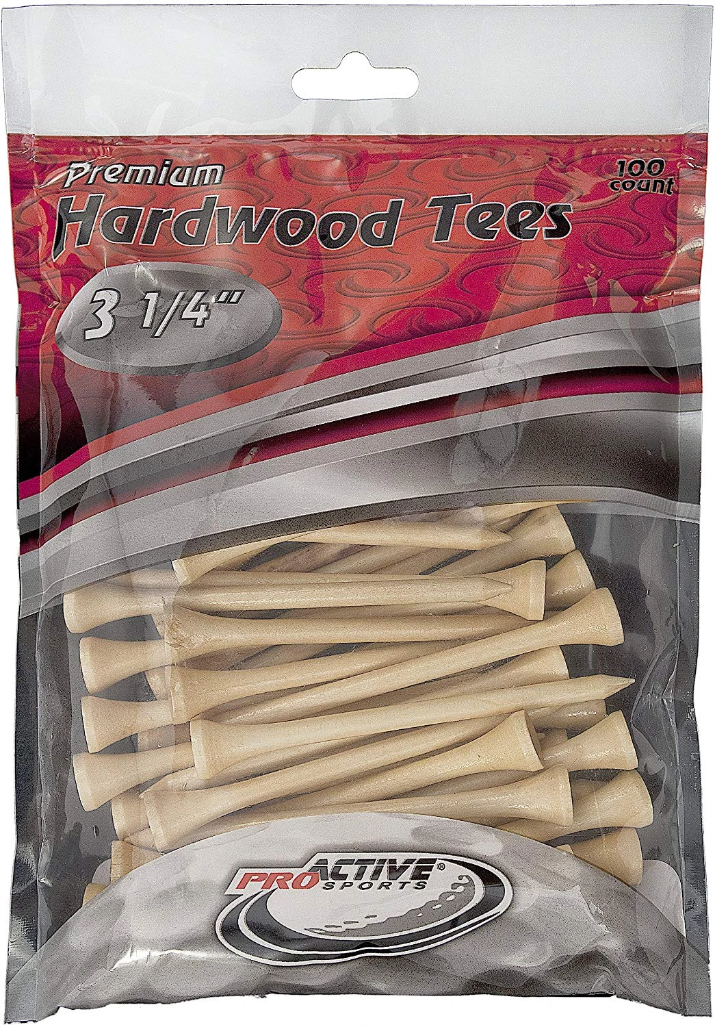 ProActive Premium Sports Hardwood Golf Tees 3.25" 100 Count 2 ProActive Premium Sports Hardwood Golf Tees 3.25" 100 Count - Image 2