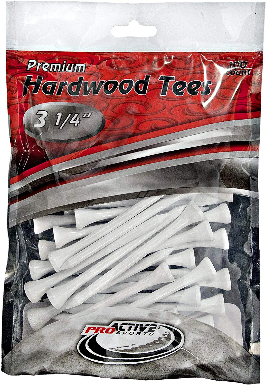 ProActive Premium Sports Hardwood Golf Tees 3.25" 100 Count 1 ProActive Premium Sports Hardwood Golf Tees 3.25" 100 Count