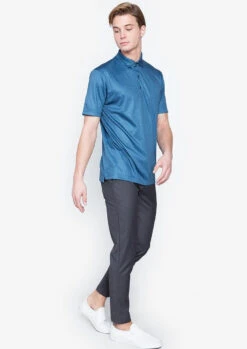 Callaway Jack Nicklaus Black Label By Perry Ellis All Over Mini Foulard Polo Shirts -Fine Golf Store AllOverMiniFoulardPolo DeepDiveBlue4