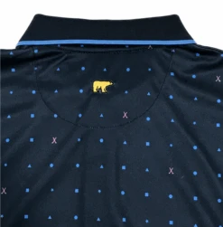 Callaway Jack Nicklaus Black Label By Perry Ellis All Over Mini Geo Polo Shirts -Fine Golf Store AllOverMiniGeo ClassicNavy2