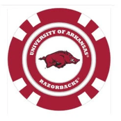 Team Golf NCAA Magnetic Poker Chip Ball Markers -Fine Golf Store Arkansas1