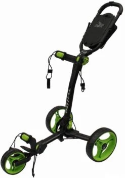 Axglo Golf TriLite 3 Wheel Push Cart -Fine Golf Store AxgloTriLiteBlackGreen