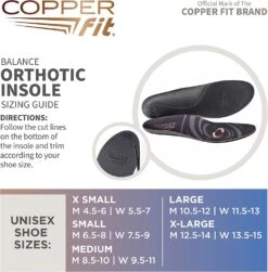 Copper Fit Balance Orthotic Insoles -Fine Golf Store BalanceOrthoticInsoles Medium 2