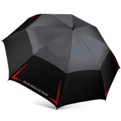 Sun Mountain Golf 68" Manual Umbrella -Fine Golf Store Black Gunmetal Red
