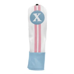 Sahara Retro Vintage #X Fairway Wood Headcovers -Fine Golf Store Blue White Pink X Wood