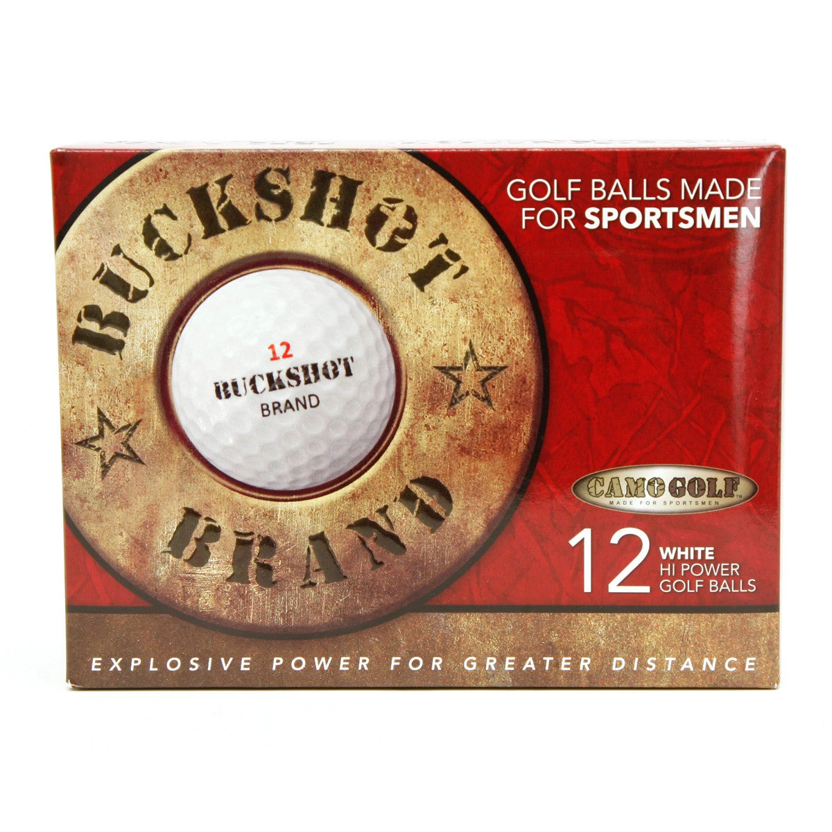 BUCKSHOT BRAND GOLF BALLS - 12 Golf Balls In Package 1 BUCKSHOT BRAND GOLF BALLS - 12 Golf Balls In Package