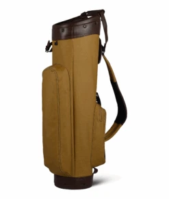 Sun Mountain Golf Canvas & Leather Cart Bag -Fine Golf Store CanvasLeatherCartClay BrownAltShot