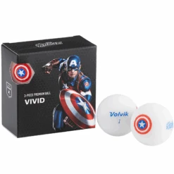 Volvik Marvel Character Golf Ball 4 Pack -Fine Golf Store Captain America Square