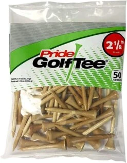 Pride Sports Wood Golf Tees - 2.125" -Fine Golf Store ClassicWoodTee2.12550countNaturalWood 0