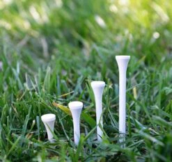 Pride Sports Wood Golf Tees - 2.125" -Fine Golf Store Classic Wood Tee 2.125 125 count White 2