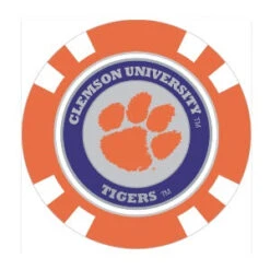 Team Golf NCAA Magnetic Poker Chip Ball Markers -Fine Golf Store Clemson1
