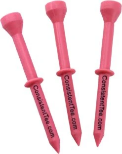 Consistent Tee Golf Tees 10 Pack - 3.25" -Fine Golf Store ConsistentTees Pink2