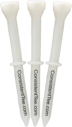 Consistent Tee Golf Tees 10 Pack - 3.25" -Fine Golf Store ConsistentTees White2