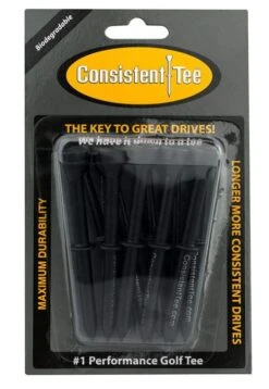 Consistent Tee Golf Tees 10 Pack - 3.25" -Fine Golf Store Consistent Tee Black Color