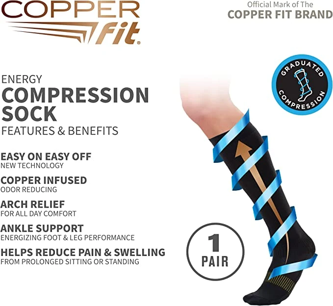Copper Fit Energy Compression Socks 2 Copper Fit Energy Compression Socks - Image 2