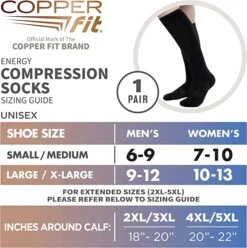 Copper Fit Energy Compression Socks 8 Copper Fit Energy Compression Socks -Fine Golf Store CopperFit CompressionSocksSM2