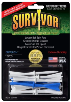 Survivor Professional Spin Distance Golf Tees -Fine Golf Store DST501 P01 1024x1024 29c46b83 86af 4300 aaea 551e15321076