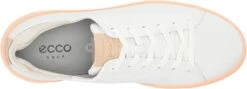 ECCO Ladies Golf Tray Golf Shoes -Fine Golf Store EccoLadiesTray WhitePeach4