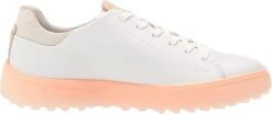 ECCO Ladies Golf Tray Golf Shoes -Fine Golf Store EccoLadiesTray WhitePeach5