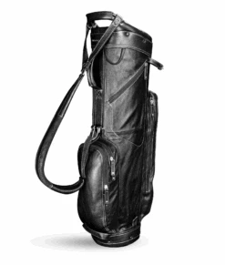 Sun Mountain Golf Leather Cart Bag 14 Sun Mountain Golf Leather Cart Bag -Fine Golf Store G823540LeatherCartBlack White