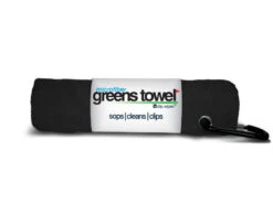 Clip Wipes Microfiber Golf Greens Towel -Fine Golf Store Greens Towels Jet Black