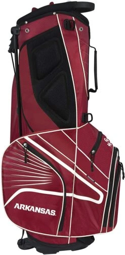 NCAA Collegiate The Gridiron III Team Effort Stand Bag -Fine Golf Store Gridiron III Stand Bag Arkansas Razorbacks 2