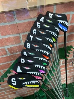 Shark Bite Neoprene Iron Head Covers Set -Fine Golf Store IMG 2810
