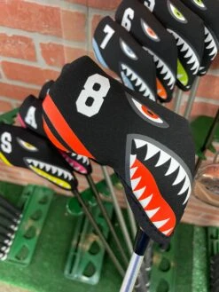 Shark Bite Neoprene Iron Head Covers Set -Fine Golf Store IMG 2811