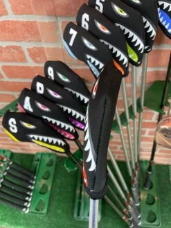 Shark Bite Neoprene Iron Head Covers Set -Fine Golf Store IMG 2812