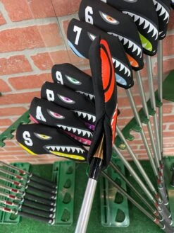 Shark Bite Neoprene Iron Head Covers Set -Fine Golf Store IMG 2814