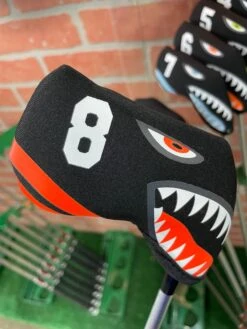 Shark Bite Neoprene Iron Head Covers Set -Fine Golf Store IMG 2815