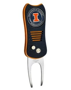 Team Golf Retractable Switchblade Switchfix Divot Tool Ball Marker - NCAA -Fine Golf Store Illinois Illini Switchfix 44448 117
