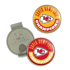 Team Effort Hat Clip & Ball Markers 7 Team Effort Hat Clip & Ball Markers -Fine Golf Store KCChiefsSBHatClip
