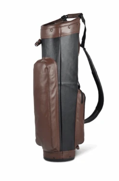 Sun Mountain Golf Leather Cart Bag 18 Sun Mountain Golf Leather Cart Bag -Fine Golf Store LeatherCartBlack BrownAltShot1