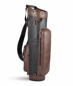 Sun Mountain Golf Leather Cart Bag 17 Sun Mountain Golf Leather Cart Bag -Fine Golf Store LeatherCartBlack BrownAltShot2