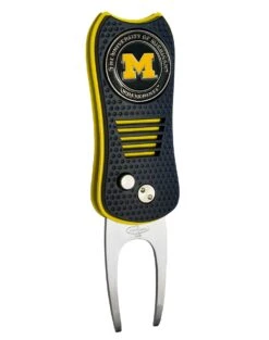 Team Golf Retractable Switchblade Switchfix Divot Tool Ball Marker - NCAA -Fine Golf Store Michigan Wolverines Switchfix 44448 131
