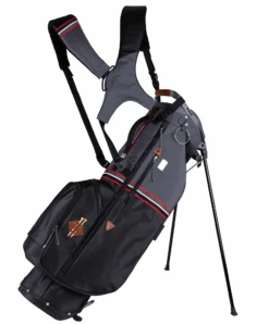 Sun Mountain 2023 Sonnenalp Mid-Stripe Dual Strap Stand Bag -Fine Golf Store N230129 black gunmetal red