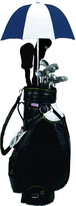 Rain Caddy Golf Bag Umbrella -Fine Golf Store NavyWhite0