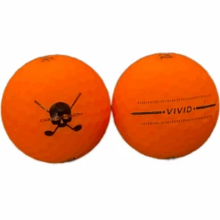 CaddiesShack Custom Jolly Rogers Skull & Crossbones Volvik Vivid Matte Golf Balls -Fine Golf Store Orangevivid