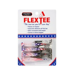 FlexTee Flexible Golf Tees - 8 Pack - Multi Heights -Fine Golf Store PatriotFlexTee8pack