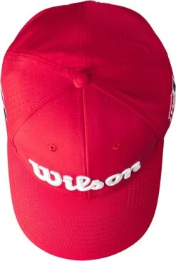 Wilson Performance Mesh Hat -Fine Golf Store PerformanceMesh 2023 Red 3