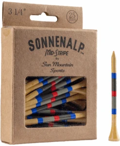 Sun Mountain Sonnenalp Mid-Stripe Golf Tees -Fine Golf Store Sonnenalp TeesLoden