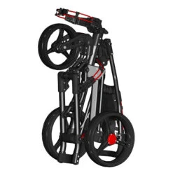 Spin It Golf Easy Drive 3-Wheel Push Cart -Fine Golf Store SpinitEasyFold Folded