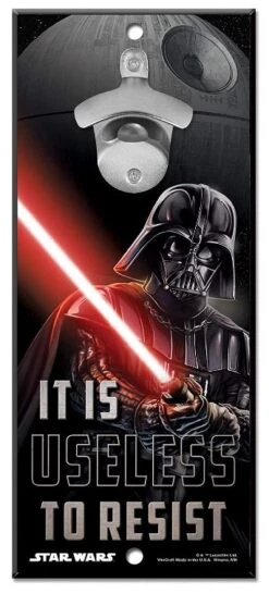 WinCraft Star Wars Bottle Opener 13" X 5" Wooden Signs 6 WinCraft Star Wars Bottle Opener 13" X 5" Wooden Signs -Fine Golf Store Star Wars bottle opener Vader Episode 4