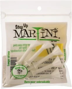 Martini Tees - Step Up Tees -Fine Golf Store StepUp White